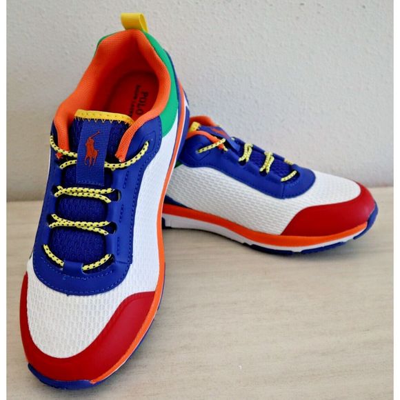 Polo Ralph Lauren RF103784 Men's Sz 7 Women's 8.5 Multicolor Tech Racer Sneakers - Picture 6 of 9